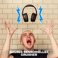 Casque d'écoute 100 % sans fil à isolation sonore Crusher 720 de Skullcandy - Noir