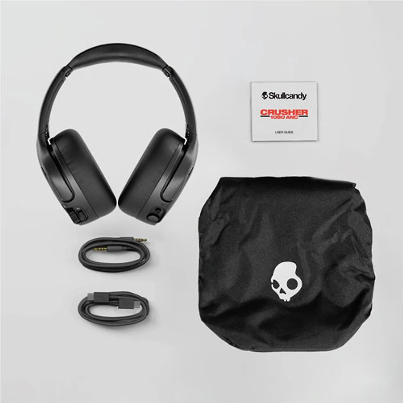 Skullcandy Crusher 1080 ANC Over-Ear Noise Cancelling True Wireless Headphones - True Black - Only at Best Buy