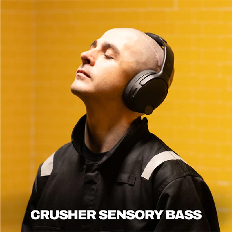 Skullcandy Crusher 1080 ANC Over-Ear Noise Cancelling True Wireless Headphones - True Black - Only at Best Buy