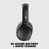 Skullcandy Crusher 1080 ANC Over-Ear Noise Cancelling True Wireless Headphones - True Black - Only at Best Buy