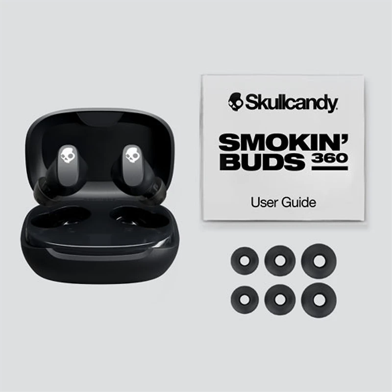 Skullcandy Smokin’ Buds 360 In-Ear Sound Isolating True Wireless Earbuds - Black