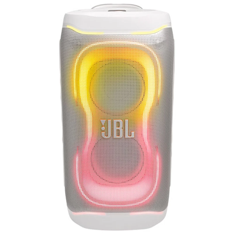 Haut-parleur de fête sans fil Bluetooth résistant aux éclaboussures PartyBox 330 de JBL - Blanc