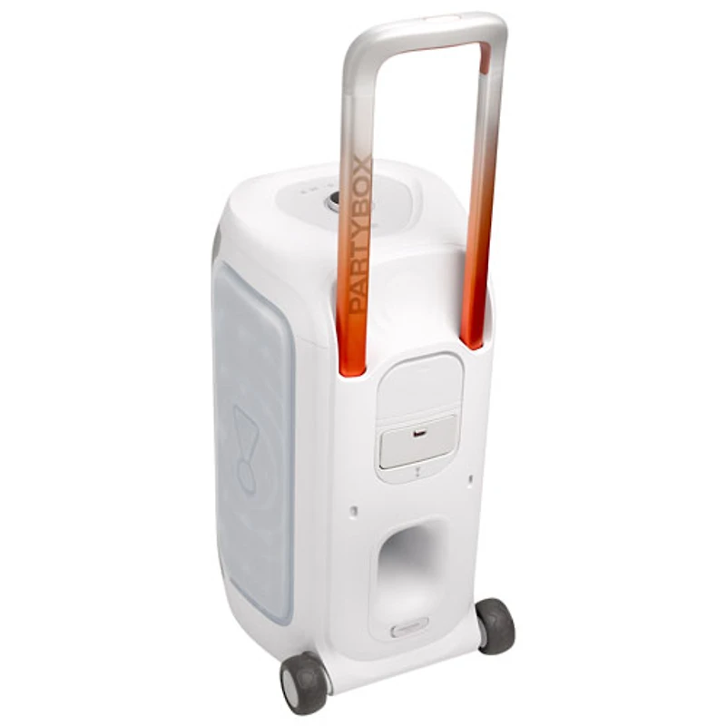 Haut-parleur de fête sans fil Bluetooth résistant aux éclaboussures PartyBox 330 de JBL - Blanc