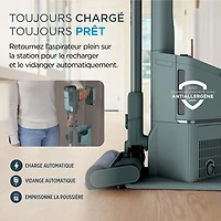 Aspirateur-balai sans fil et sans sac PowerLite de Shark avec autonomie de 40 min, léger - Bleu glacier