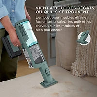 Aspirateur-balai sans fil et sans sac PowerLite de Shark avec autonomie de 40 min, léger - Bleu glacier