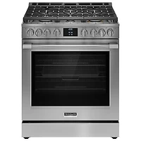 Frigidaire Pro 30" 6 Cu. Ft. True Convection 6-Burner Slide-In Gas Range (PCFG3080AF) - Stainless Steel