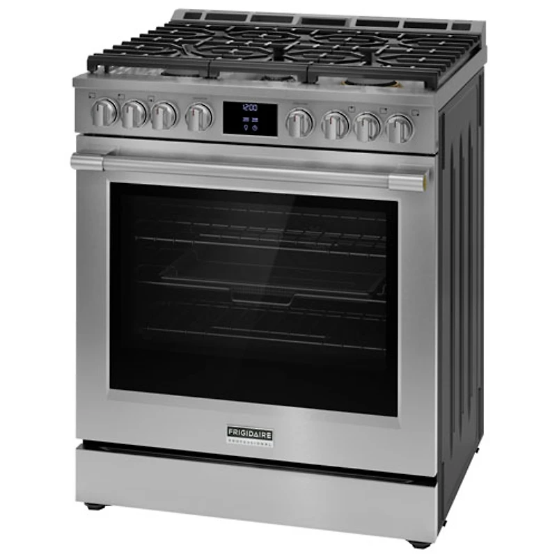 Frigidaire Pro 30" 6 Cu. Ft. True Convection 6-Burner Slide-In Gas Range (PCFG3080AF) - Stainless Steel