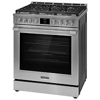 Frigidaire Pro 30" 6 Cu. Ft. True Convection 6-Burner Slide-In Gas Range (PCFG3080AF) - Stainless Steel