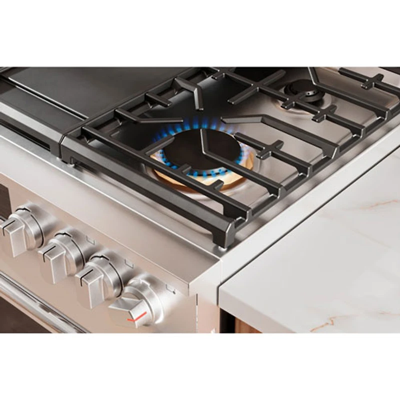 Frigidaire Pro 30" 6 Cu. Ft. True Convection 6-Burner Slide-In Gas Range (PCFG3080AF) - Stainless Steel