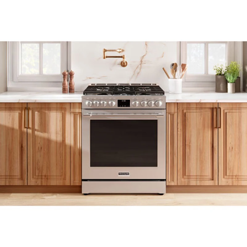 Frigidaire Pro 30" 6 Cu. Ft. True Convection 6-Burner Slide-In Gas Range (PCFG3080AF) - Stainless Steel