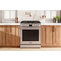 Frigidaire Pro 30" 6 Cu. Ft. True Convection 6-Burner Slide-In Gas Range (PCFG3080AF) - Stainless Steel
