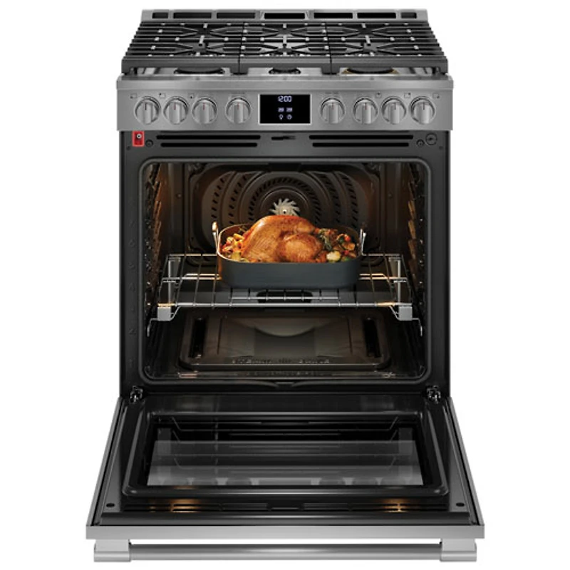 Frigidaire Pro 30" 6 Cu. Ft. True Convection 6-Burner Slide-In Gas Range (PCFG3080AF) - Stainless Steel