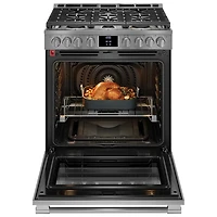 Frigidaire Pro 30" 6 Cu. Ft. True Convection 6-Burner Slide-In Gas Range (PCFG3080AF) - Stainless Steel