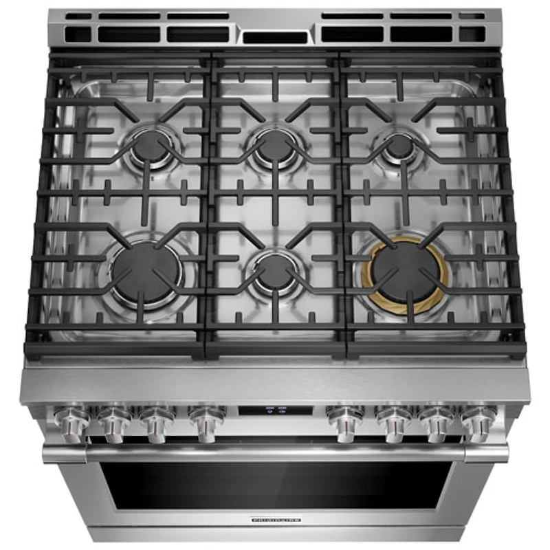 Frigidaire Pro 30" 6 Cu. Ft. True Convection 6-Burner Slide-In Gas Range (PCFG3080AF) - Stainless Steel