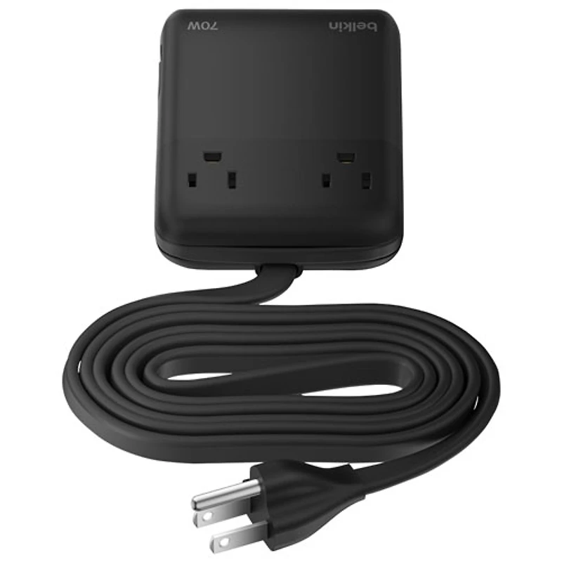 Station de recharge USB-C/USB-A GaN à 6 ports 70 W de Belkin - Noir