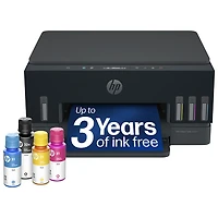 Imprimante à jet d'encre tout-en-un sans fil Smart Tank 6003 de HP - Noir - Recharge d'encre gratuite jusqu'à 3 ans incluse