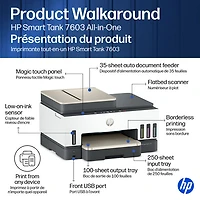 HP Smart Tank 7603 Wireless All-In-One Inkjet Printer - White - Free Refillable Ink Up to 3 Years Included