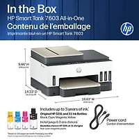 HP Smart Tank 7603 Wireless All-In-One Inkjet Printer - White - Free Refillable Ink Up to 3 Years Included