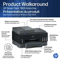 HP Smart Tank 7603 Wireless All-In-One Inkjet Printer - Black - Free Refillable Ink Up to 3 Years Included