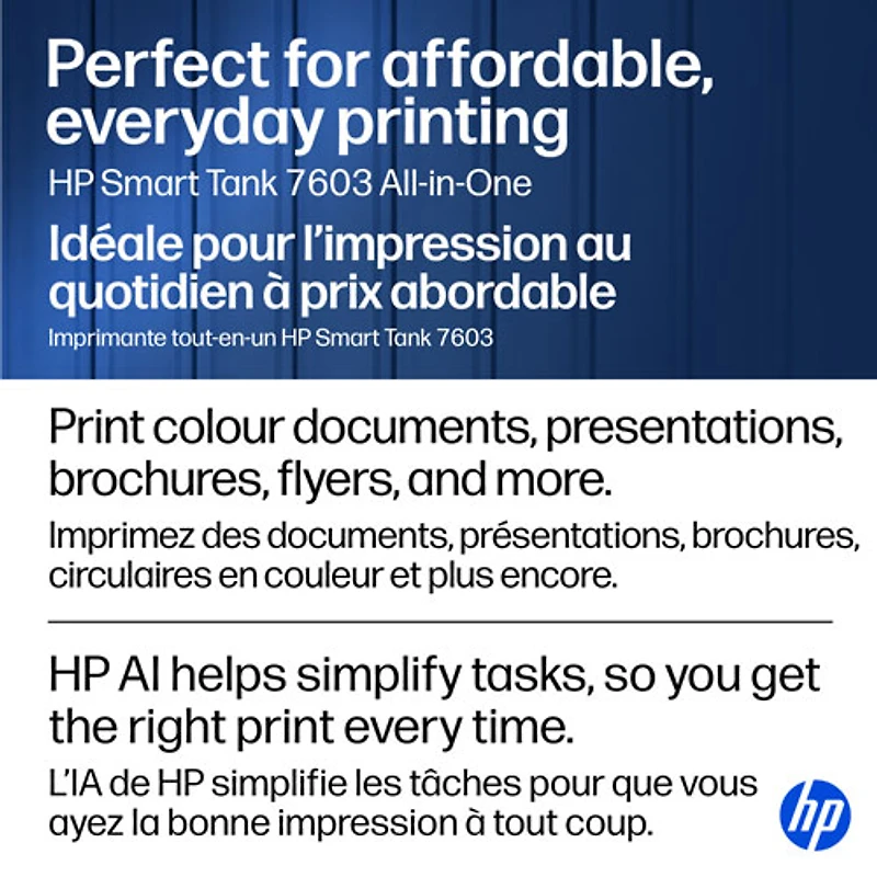 HP Smart Tank 7603 Wireless All-In-One Inkjet Printer - Black - Free Refillable Ink Up to 3 Years Included