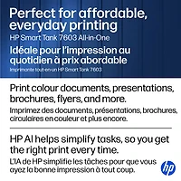 HP Smart Tank 7603 Wireless All-In-One Inkjet Printer - Black - Free Refillable Ink Up to 3 Years Included