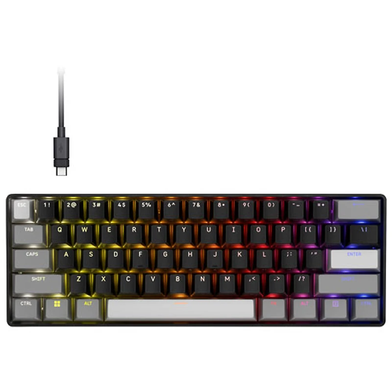 Clavier de jeu rétroéclairé à touches linéaires effet Hall Clipper Pro Mini 60 de Corsair - Anglais