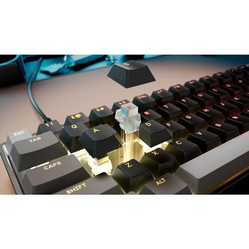 Clavier de jeu rétroéclairé à touches linéaires effet Hall Clipper Pro Mini 60 de Corsair - Anglais