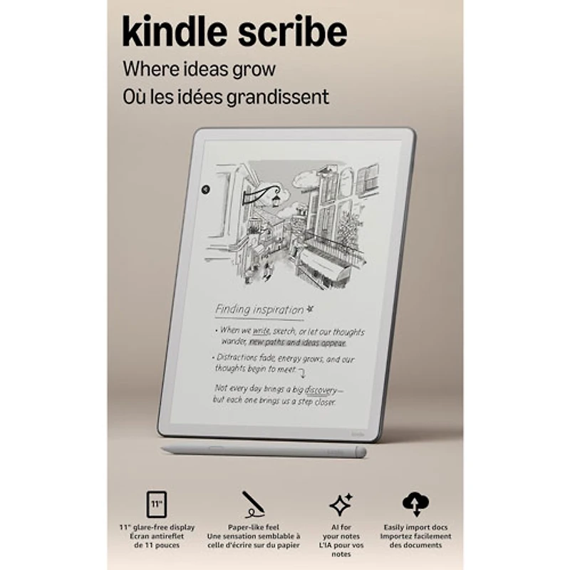 Amazon Kindle Scribe 64GB 11" Digital eReader with Touchscreen & Premium Pen (PA2MA4) - Graphite