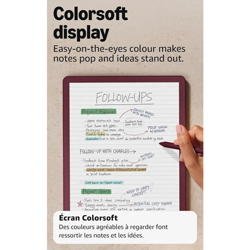 Liseuse numérique Go 11 po Kindle Scribe Colorsoft d'Amazon avec écran tactile et stylet haut de gamme (PA2MA5