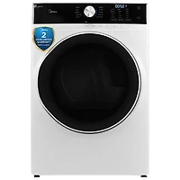 Sécheuse électrique à chargement frontal de 8 pi³ de Midea (MLE52N4AWW) - Blanc