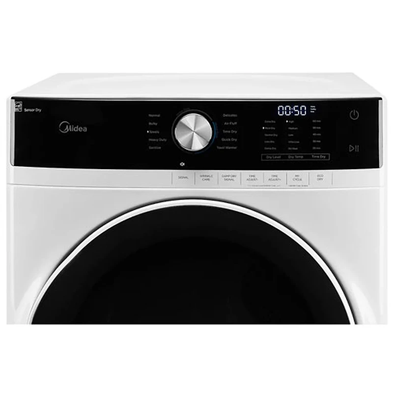 Sécheuse électrique à chargement frontal de 8 pi³ de Midea (MLE52N4AWW) - Blanc
