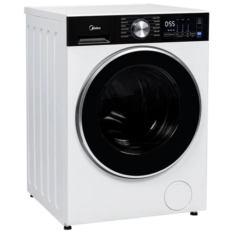 Sécheuse électrique compacte à chargement frontal avec pompe à chaleur de 4,4 pi³ de Midea (MLHE31S2BBW) - Blanc