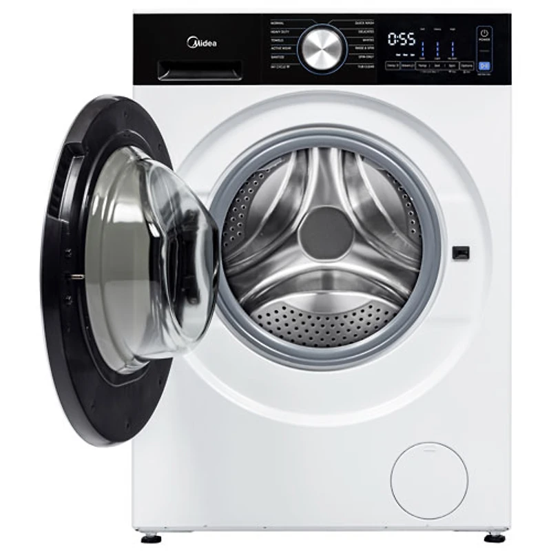 Sécheuse électrique compacte à chargement frontal avec pompe à chaleur de 4,4 pi³ de Midea (MLHE31S2BBW) - Blanc