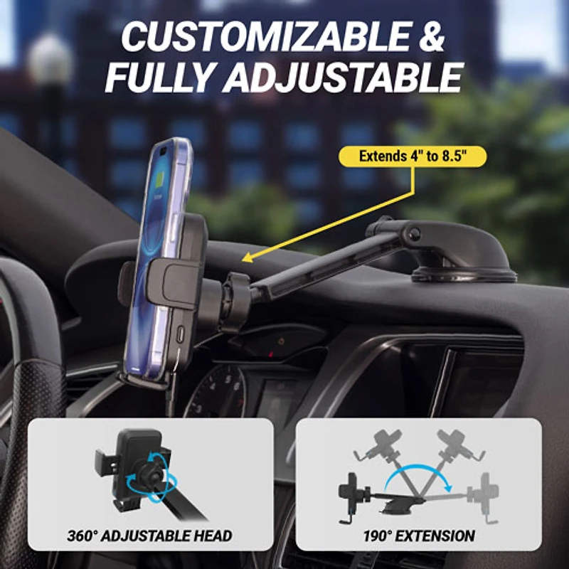 Scosche MagicGrip 10W Wireless Charging Phone Mount (SUHQWDM-SP)