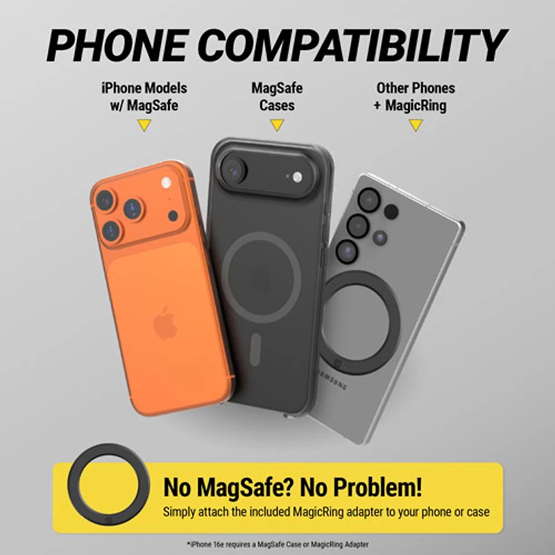 Scosche MagicGrip 10W Wireless Charging Phone Mount (SUHQWDM-SP)