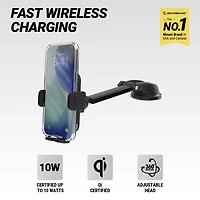 Scosche MagicGrip 10W Wireless Charging Phone Mount (SUHQWDM-SP)