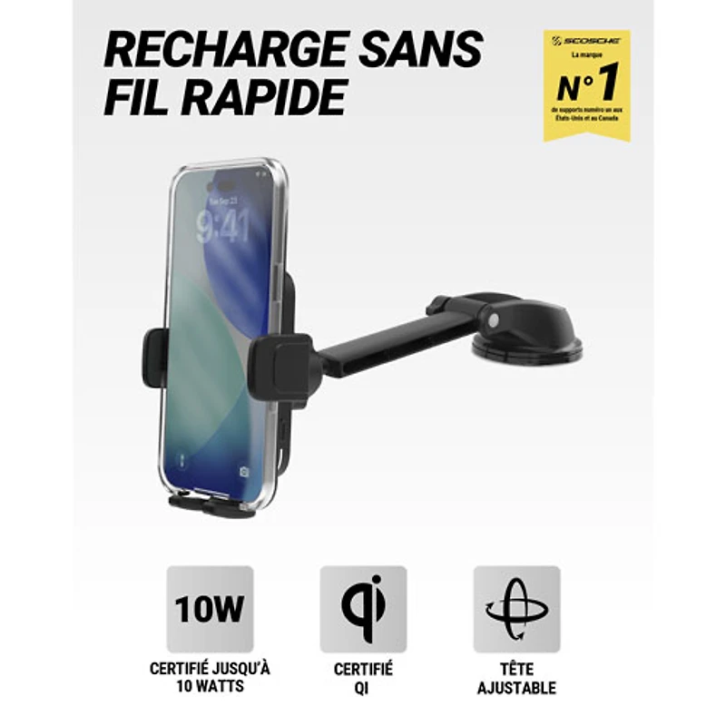 Scosche MagicGrip 10W Wireless Charging Phone Mount (SUHQWDM-SP)