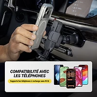 Scosche MagicGrip 10W Qi Fast Charging 3-in-1 Wireless Vent Mount Auto Grip (SUHQWDSVM-SP )