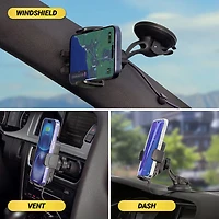 Scosche MagicGrip 10W Qi Fast Charging 3-in-1 Wireless Vent Mount Auto Grip (SUHQWDSVM-SP )
