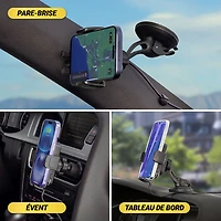 Scosche MagicGrip 10W Qi Fast Charging 3-in-1 Wireless Vent Mount Auto Grip (SUHQWDSVM-SP )