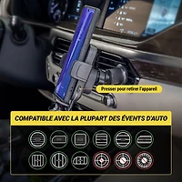 Scosche MagicGrip 10 W Qi — Support de ventilation sans fil 3-en-1 à charge rapide avec maintien automatique (SUHQWDSVM-SP)