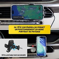Scosche MagicGrip 10W Qi Fast Charging 3-in-1 Wireless Vent Mount Auto Grip (SUHQWDSVM-SP )