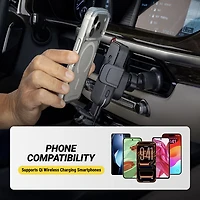Scosche MagicGrip 10W Qi Fast Charging 3-in-1 Wireless Vent Mount Auto Grip (SUHQWDSVM-SP )