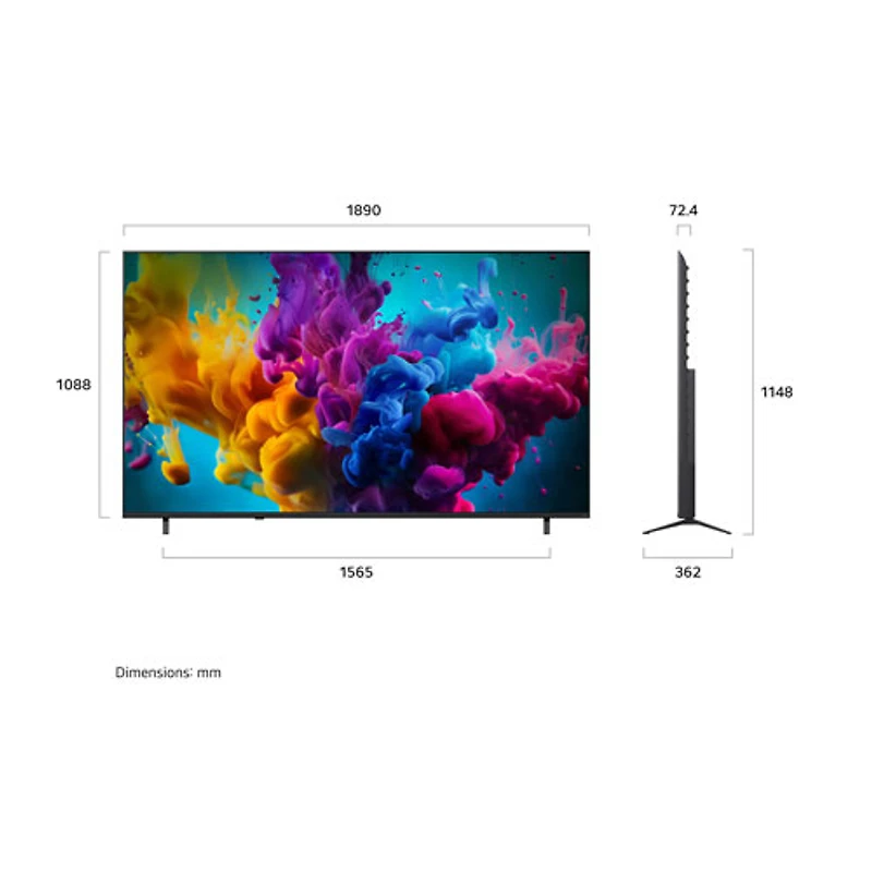 LG 85" QNED8M QNED evo AI 4K UHD HDR Mini-LED webOS Smart TV (85QNED8MBUA.ACC) - 2026