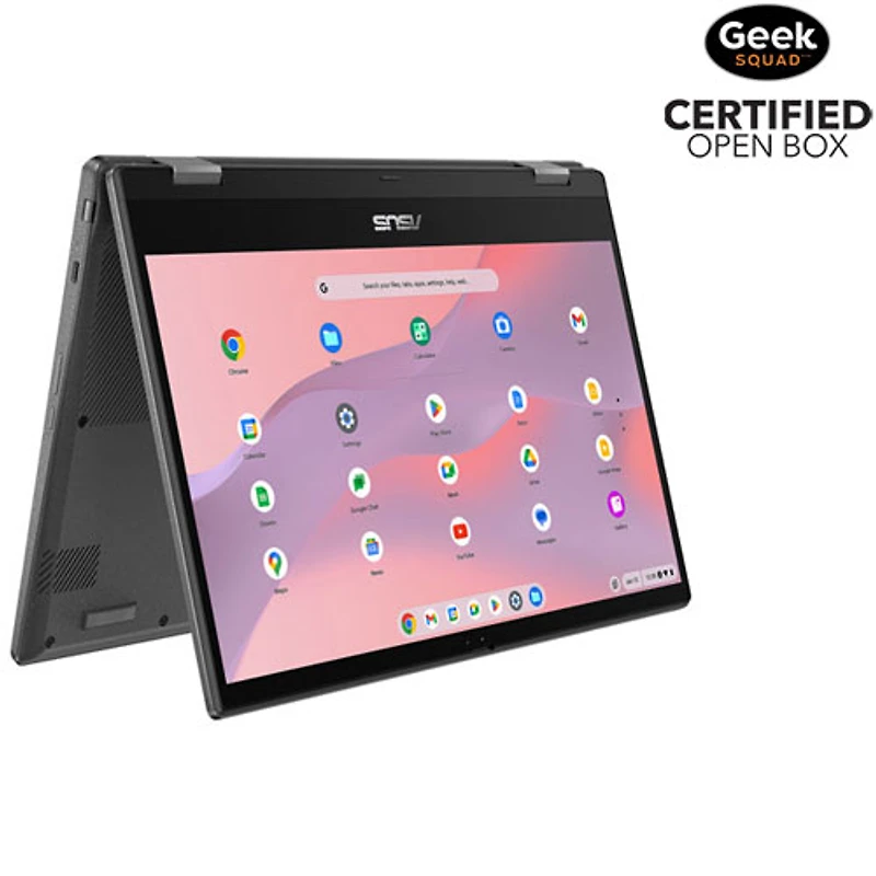 Boîte ouverte - Chromebook à écran tactile 14 po CM14 Flip d'ASUS - Gris gravité (Kompanio 520 de MediaTek/eMMC 128 Go/RAM 8 Go/ChromeOS)