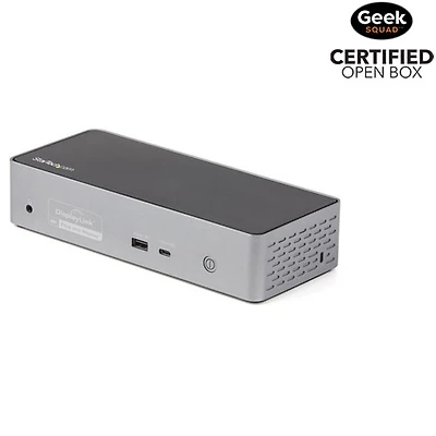 Boîte ouverte - Station d'accueil USB-C 4K pour quatre moniteurs PD 100 W de StarTech (DK31C4DPPD)