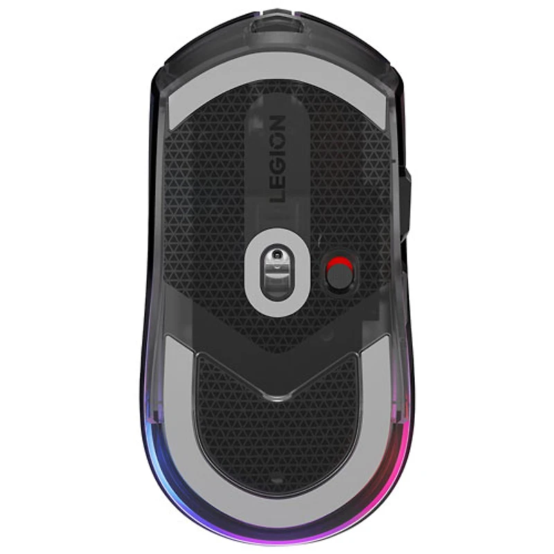 Souris de jeu optique RVB sans fil Legion M410 16 000 ppp de Lenovo - Noir transparent