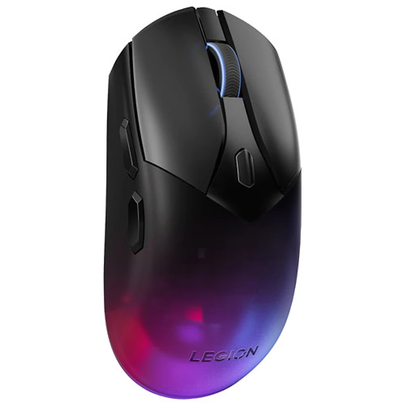 Souris de jeu optique RVB sans fil Legion M410 16 000 ppp de Lenovo - Noir transparent