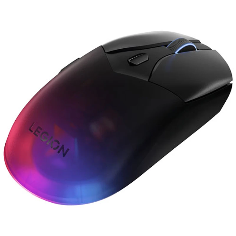 Souris de jeu optique RVB sans fil Legion M410 16 000 ppp de Lenovo - Noir transparent
