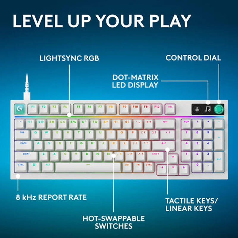 Logitech G316 X Backlit Mechanical Linear Full-Size Gaming Keyboard